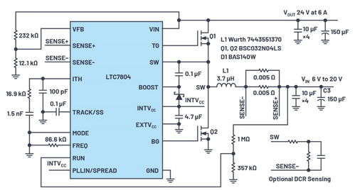 面向高效 快速瞬態(tài)響應(yīng)的汽車和工業(yè)用品的直通升壓控制器